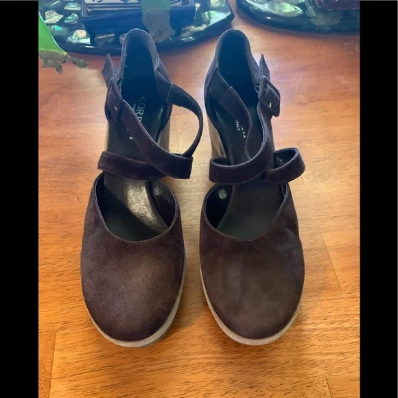 Cordani chocolate brown leather platforms - Picture 2 of 6